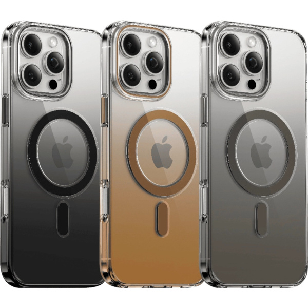 Чехол Keephone AURORA PRO iPhone 16 Pro Max прозрачно-золотой 2